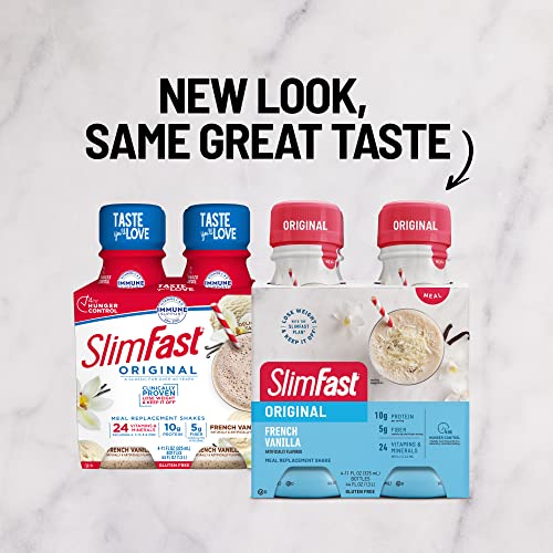 SlimFast Meal Replacement Shake, Original French Vanilla, 10g of...