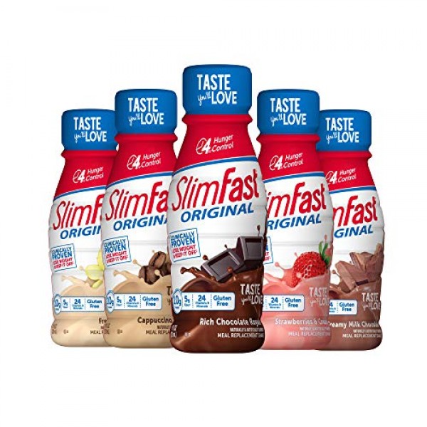 SlimFast Original Rich Chocolate Royale Shake – Ready To Drink W...