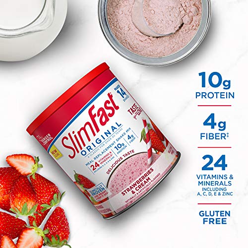 Slimfast Original Strawberries &Amp; Cream Meal Replacement Shake Mi