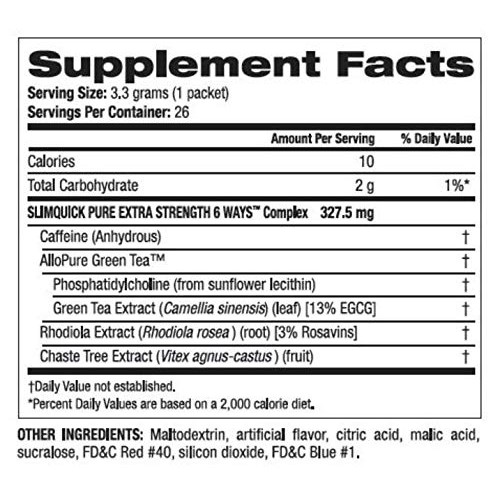 Slimquick Pure Extra Strength Mixed Berry Drink Mix, Powerful Di