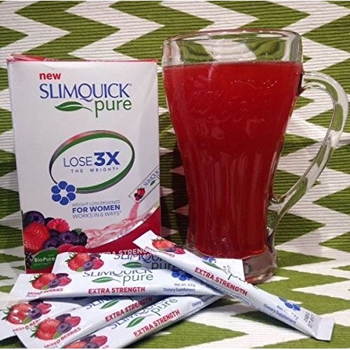Slimquick Pure Extra Strength Mixed Berry Drink Mix, Powerful Di