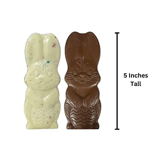 Chocolate Bunny Shaped Easter Candy Bundle Solid Rabbit With Fru...