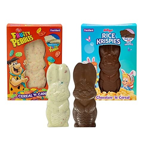 Chocolate Bunny Shaped Easter Candy Bundle Solid Rabbit With Fru...
