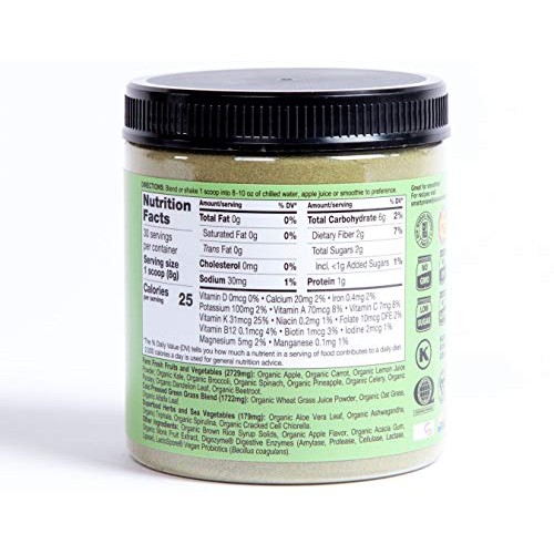 Smart Pressed Organic Greens Superfoods Juice Powder Single Serv