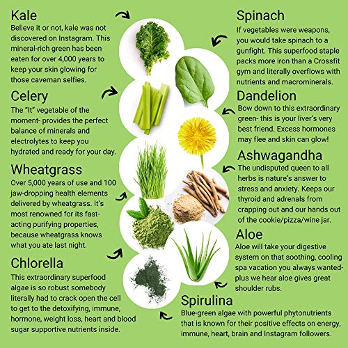 Smart Pressed Organic Greens Superfoods Juice Powder Single Serv