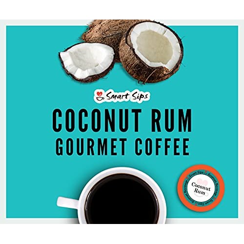 Smart Sips Coffee, Coconut Rum Gourmet Flavored Coffee, 24 Count