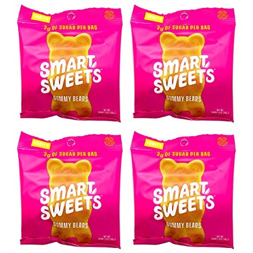 Keto-Friendly, Stevia Sweetened Fruity Gummy Bears Low Sugar, Lo