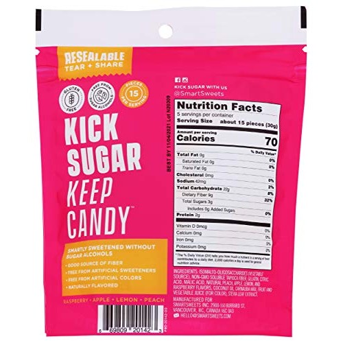 Smart Sweets Fruity Gummy Bears, 5.3 Oz