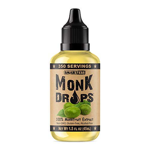 Monk Drops - 100% Monkfruit Liquid Sweetener, Zero Glycemic, Zer