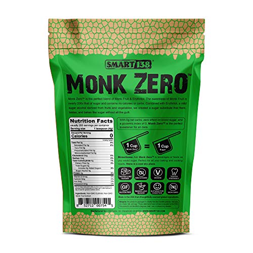 Monk Zero - Monk Fruit Sweetener, Non-Glycemic, Keto Approved, Z