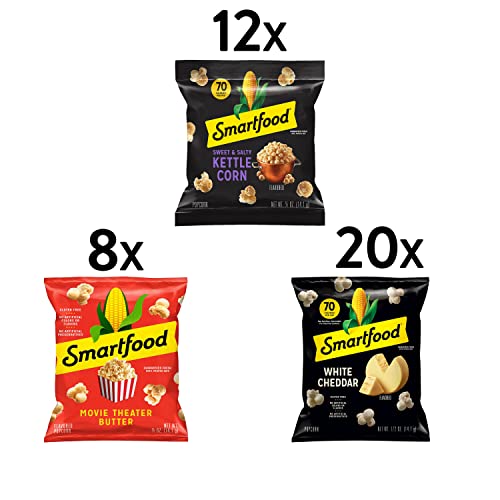 Smartfood Popcorn Variety Pack, 0.5 Ounce Pack Of 40