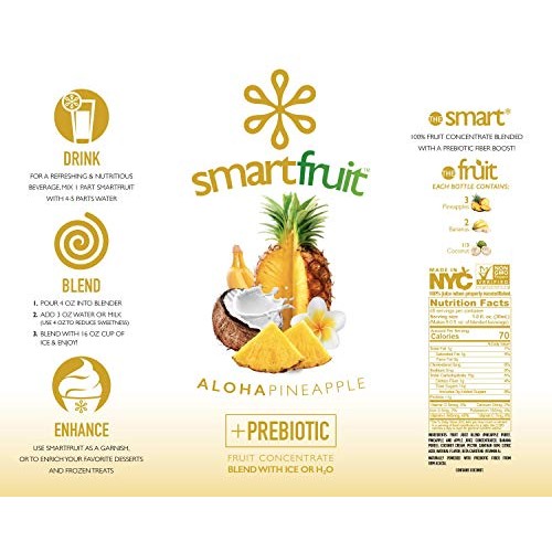 Smartfruit Aloha Pineapple + Prebiotic, 100% Real Fruit Purée S