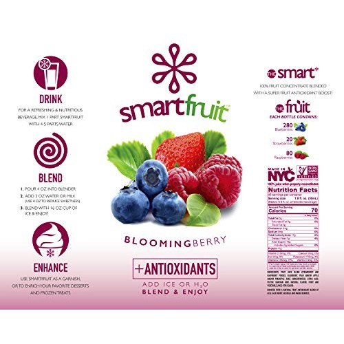 Smartfruit Blooming Berry + Antioxidants, 100% Real Fruit Purée,