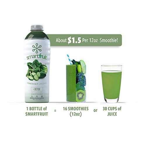 Smartfruit Harvest Greens + Detox, 100% Real Fruit Purée Smooth