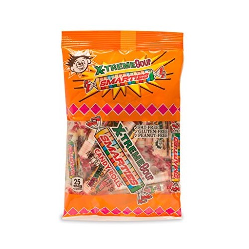 X-Treme Sour Smarties Assorted Flavor Candy Rolls, 5 Oz, Pack Of 3