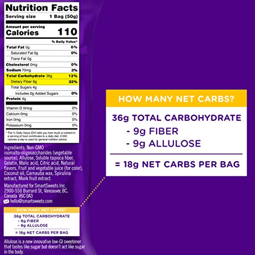 New Smartsweets Gummy Worms, Candy With Low Sugar 4G, Low Calo