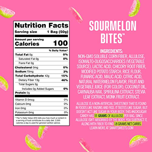 New Smartsweets Sourmelon Bites, Candy With Low Sugar 3G, Low