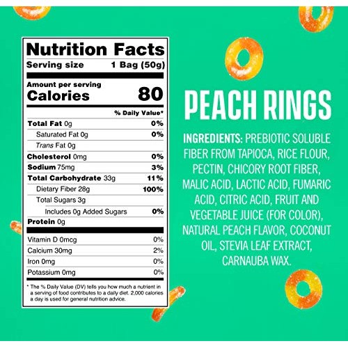 Smartsweets Peach Ring Gummy, Sour Gummy Bears, Sweet Fish, Sour