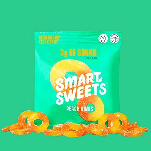 Smartsweets Peach Rings, Candy With Low Sugar 3G, Low Calorie,