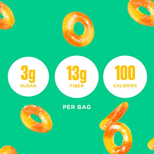 Smartsweets Peach Rings, Candy With Low Sugar 3G, Low Calorie,
