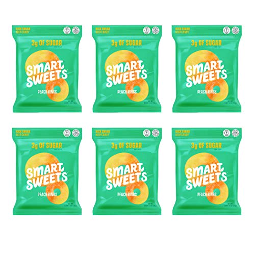 Smartsweets Peach Rings, Candy With Low Sugar 3G, Low Calorie,