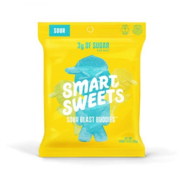 SmartSweets Sour Blast Buddies 1.8 Ounce Pack of 12, Candy Wit...