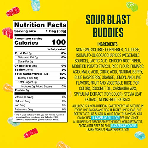 Smartsweets Sour Blast Buddies, Candy With Low Sugar 3G, Low C