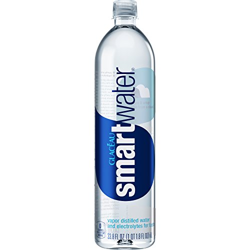 Smartwater Vapor Distilled Premium Water Bottles, 1 Liter, 6 Pack