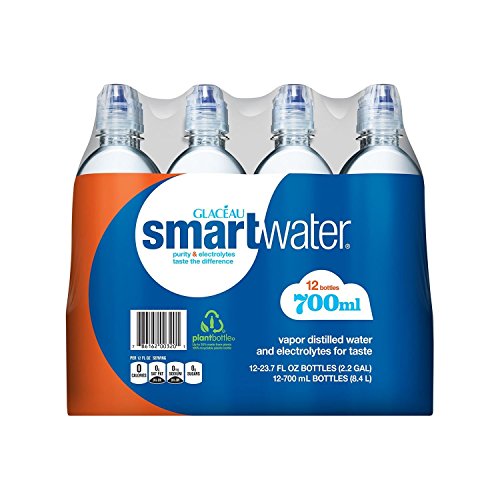 Glaceau Smartwater Water With Sports Cap 700Ml Bottles, 12 Pk.
