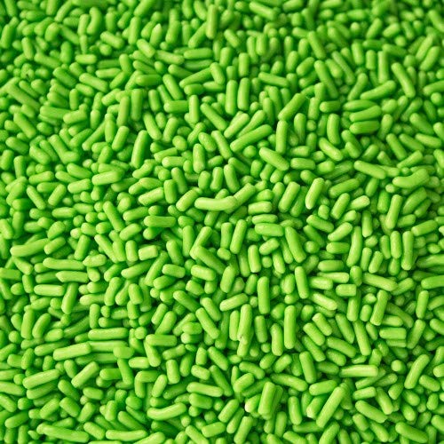 2 Pounds Dark Green Sprinkles Bulk Jimmies - Edible Cake Cupcake