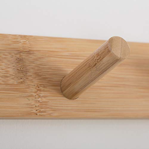 Wall Mounted Coat Rack,Pure Bamboo Modern Hat Rack Towel/Bag/Key