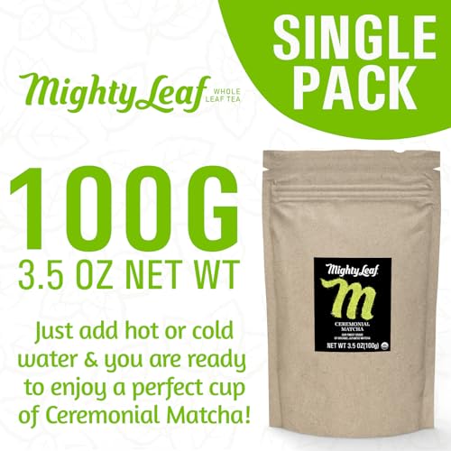 Mighty-Leaf Organic Ceremonial Matcha 3.5 Oz Bag, Premium Japane...