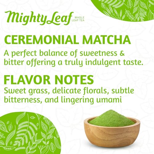 Mighty-Leaf Organic Ceremonial Matcha 3.5 Oz Bag, Premium Japane...