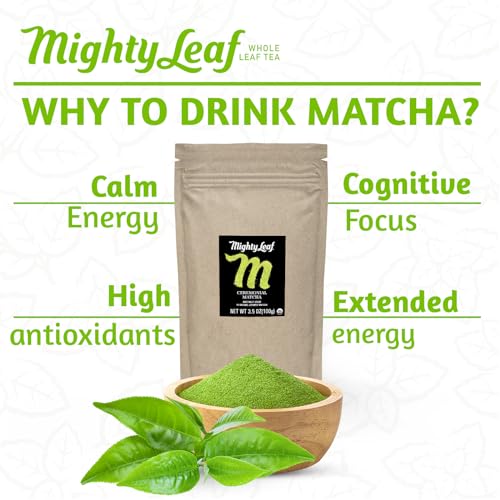 Mighty-Leaf Organic Ceremonial Matcha 3.5 Oz Bag, Premium Japane...