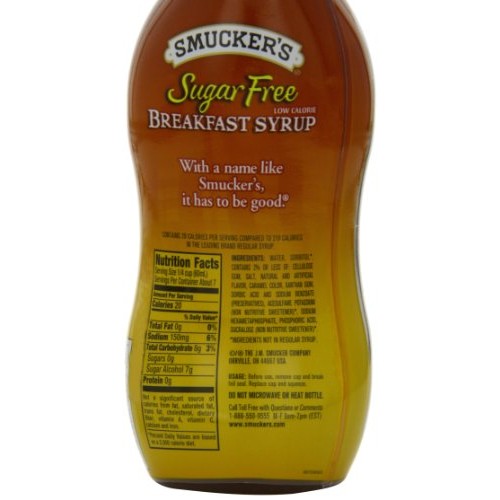 Smuckers Sugar Free Breakfast Syrup, 14.5 Ounce Pack Of 12 Smuckers Sugar Free Breakfast Syrup, 14.5 Ounce Pack Of 12
