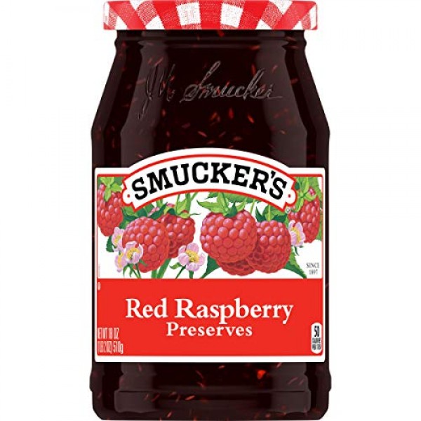 Smuckers Red Raspberry Preserves, 18 Ounces