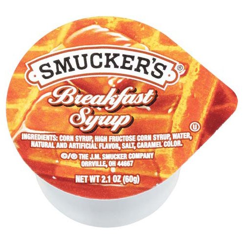 Smuckers Breakfast Syrup, 2.1 Ounce Pack Of 100
