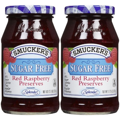 Smuckers Red Raspberry Sugar Free Preserves - 12.75 Oz - 2 Pk
