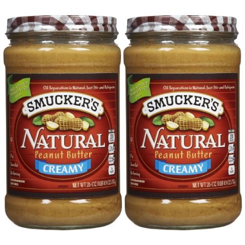Smuckers Creamy Natural Peanut Butter, 26 Oz, 2 Pk