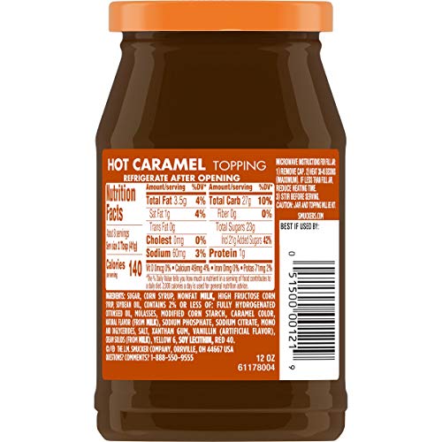 Smuckers Hot Caramel Flavored Topping, 12 Ounces
