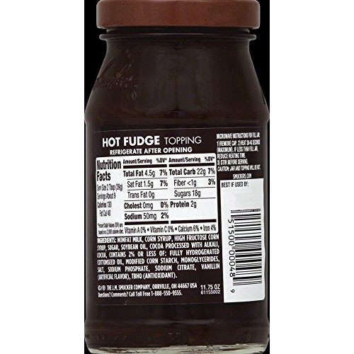 Smuckers Hot Fudge Topping, 11.75-Ounce Pack Of 6