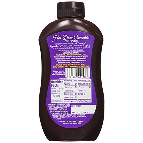 Smuckers Microwaveable Hot Dark Chocolate Topping, 15.5 oz
