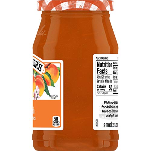 Smuckers Peach Preserves, 18 Ounces