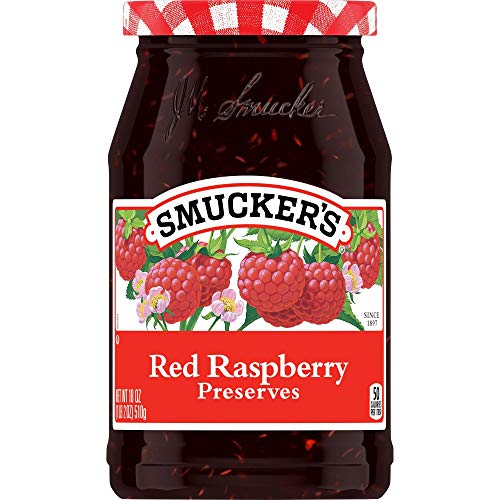 Smuckers Red Raspberry Preserves, 18-Ounce Pack Of 4