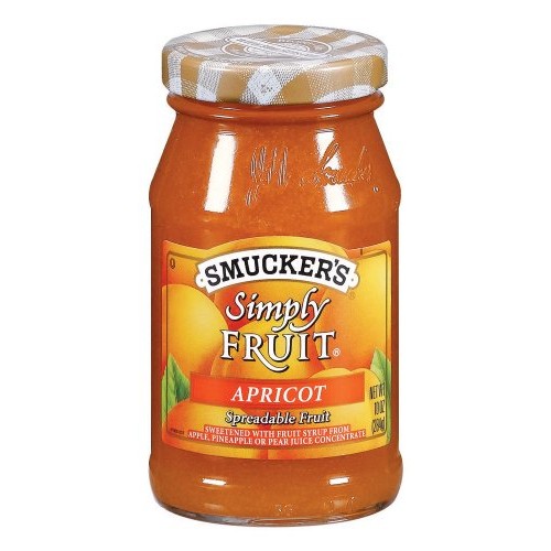 Smuckers Simply Fruit Apricot Spreadable Fruit, 10-Ounce Pack
