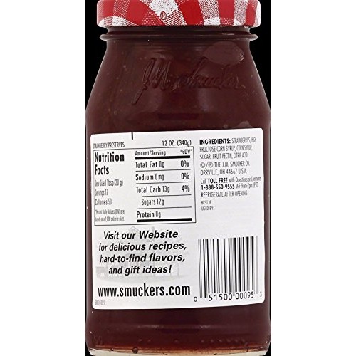 Smuckers Strawberry Preserves, 12 Ounces Pack Of 6