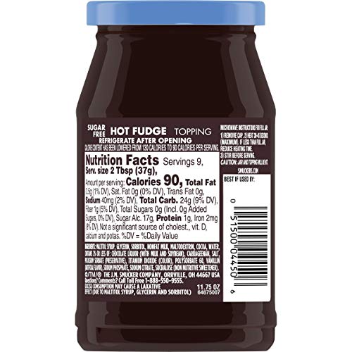 Smuckers Sugar Free Hot Fudge Topping, 11.75 Ounces Pack Of 6