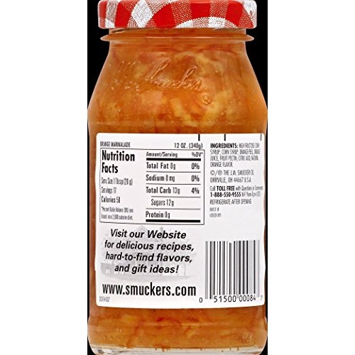 Smuckers Sweet Orange Marmalade, 12 Ounces Pack Of 6