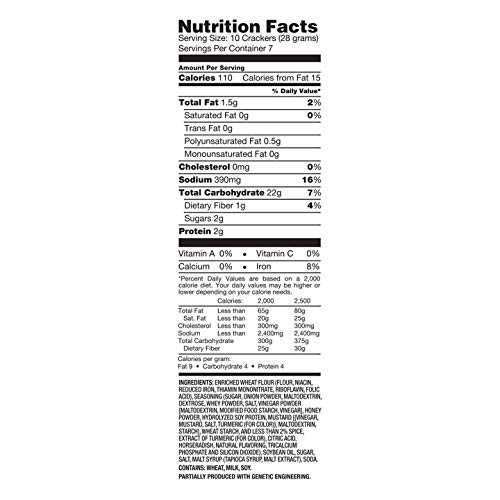 Snack Factory Pretzel Crisps, Honey Mustard And Onion, 7.2 Ounce