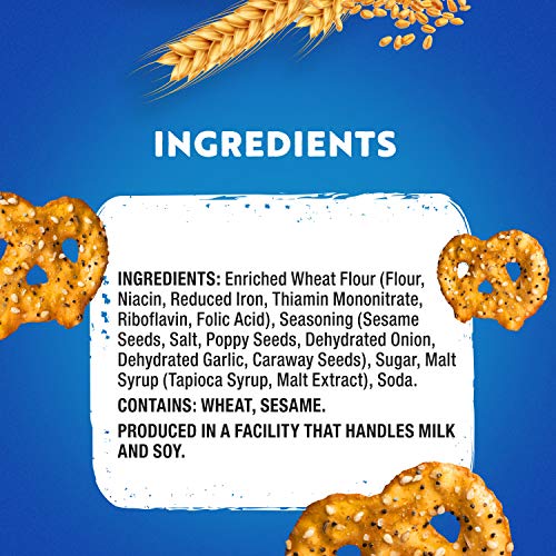 Snack Factory Pretzel Crisps, Everything, 7.2 Oz Bag